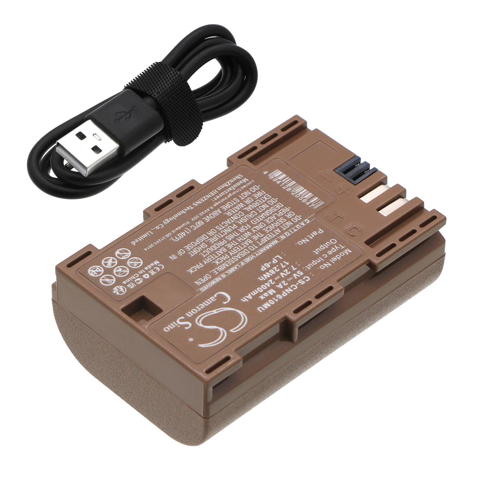 Batteri till Kamera för Canon EOS 7D, EOS 6D, EOS 60D m.fl. / Kamerabatteri med USB-C, bild 2