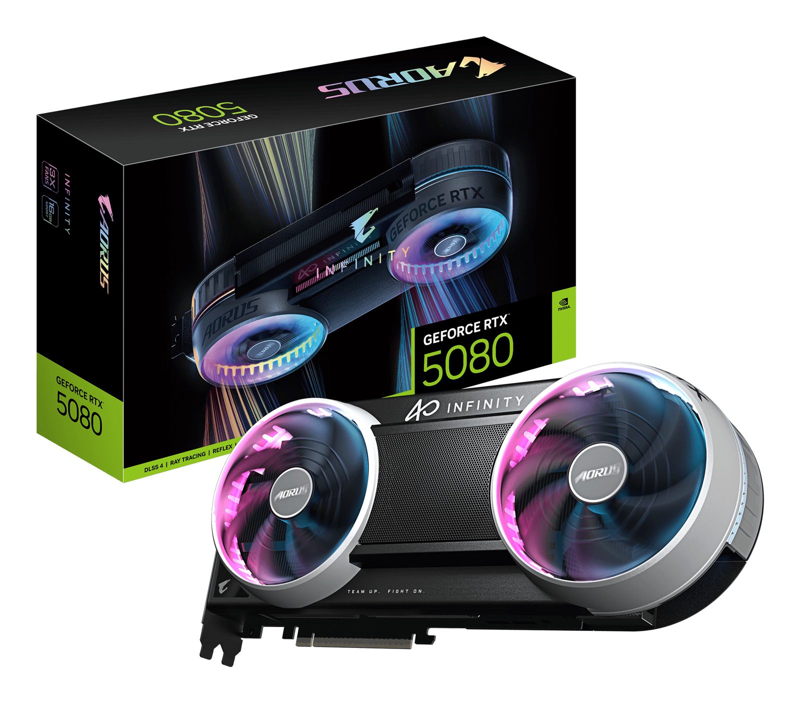 Gigabyte GeForce RTX 5080 AORUS INFINITY 16 GB GDDR7, HDMI/3xDP, RGB Halo, bild 3