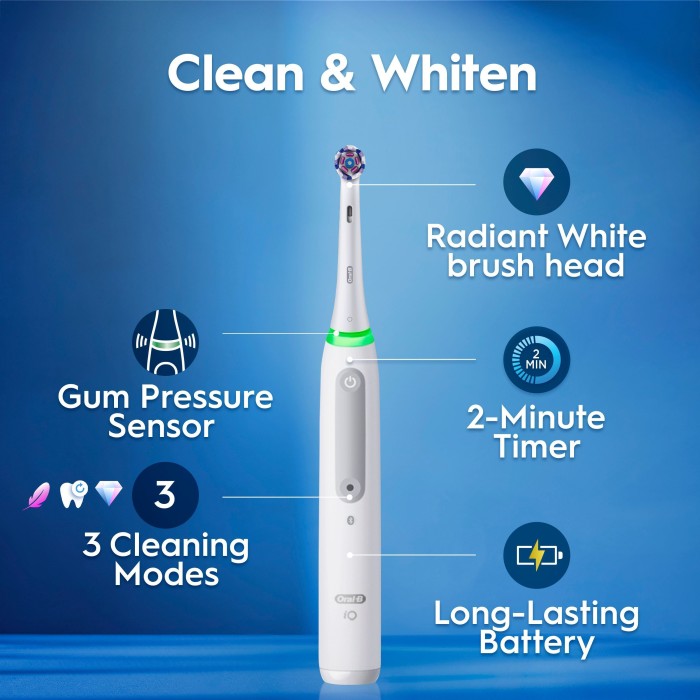 Oral-B iO3 Whitening Edition eltandborste, Quite White, bild 3