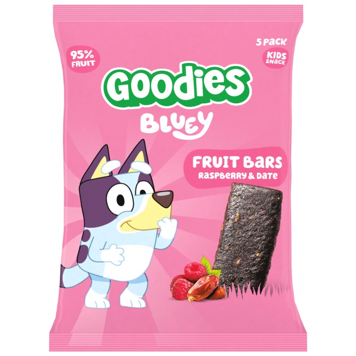 GOODIES Barnsnacks Fruit Bar Raspb/Date Bluey , 5 st