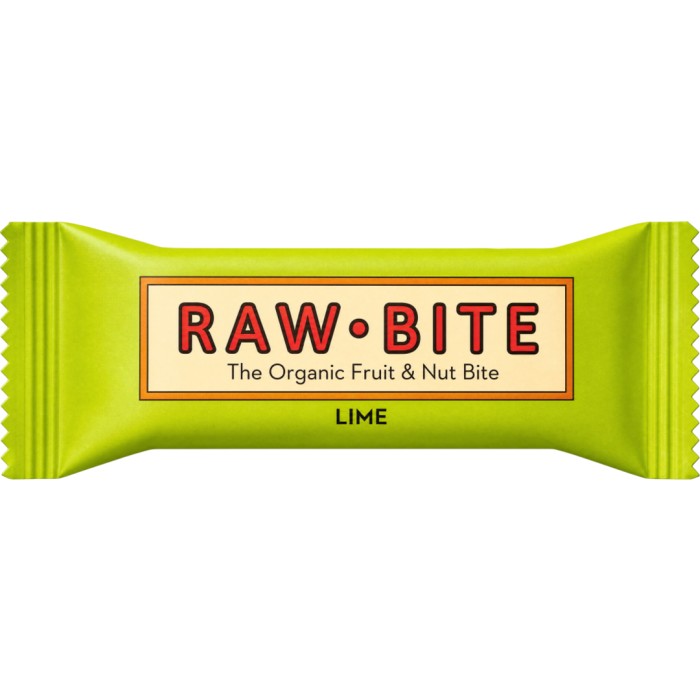 Rawbite Frukt- & Nötbar Lime Ekologisk 50 g