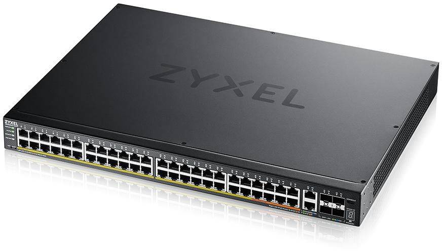 Zyxel XGS2220-54FP, 40xGbE PoE+, 8xGbE PoE++, 2x10Gbe RJ45, 4x10Gbe SFP+, Layer 3, 960W, NebulaFlex Pro, bild 2