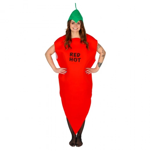 Red Hot Chilli Pepper Dräkt Röd Vuxen