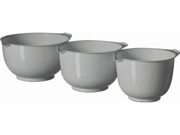 Curver Miski köksskålar ljusgrå för blandning mixning set 3 st 1,5/2/2,5 L