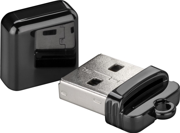 Goobay 38656, MicroSD (TransFlash), Svart, 480 Mbit/s, USB, 1 styck, Polypåse