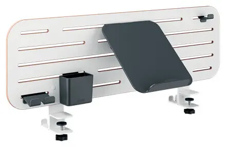 Leitz Ergo Pegboard skrivbordsorganisatör med hållare för bärbar dator, 80x25 cm, vit