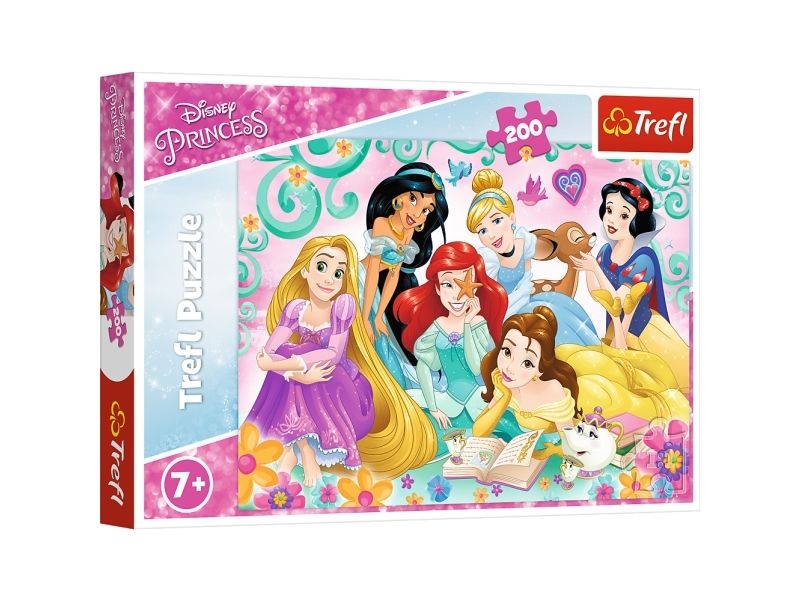 Trefl Disney: Princess Puzzle 200, 200 styck, Tecknade serier, 7 År