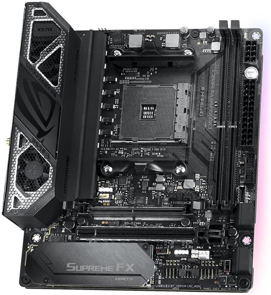 Asus ROG Crosshair VIII Impact X570, AMD Socket AM4, X570, Mini-ITX, Aura Sync RGB, bild 3