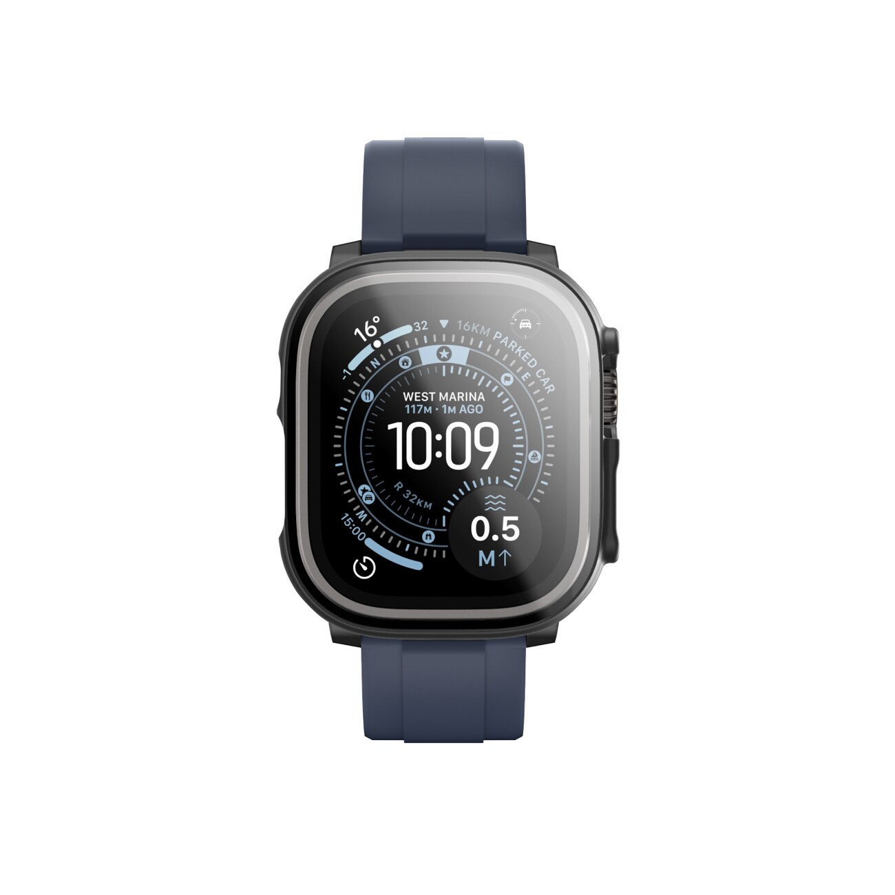 AmazingThing Radix glasskärmskydd med fodral för Apple Watch UItra 3 49mm - Svart, bild 3