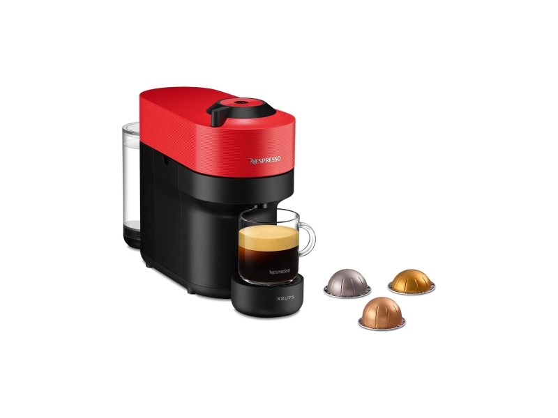 Nespresso Vertuo Pop kapselmaskin By Krups, röd