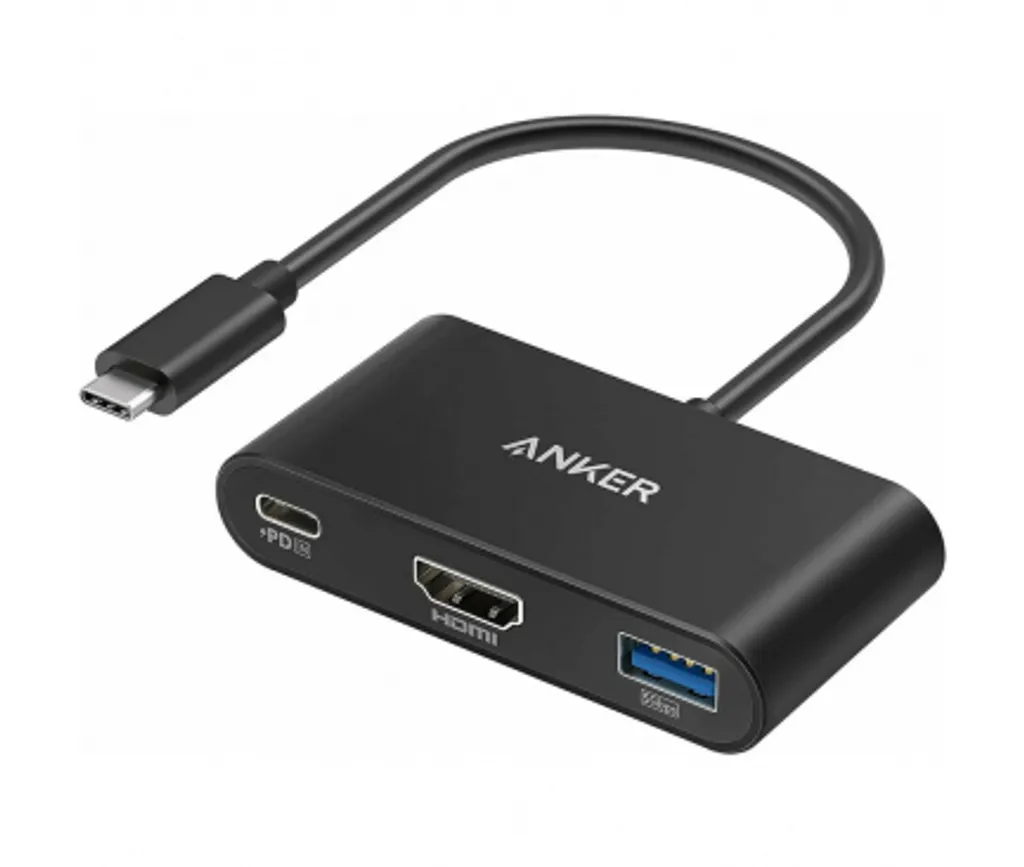 Anker PowerExpand USB-C till USB-C / HDMI / USB-A videoadapter – svart