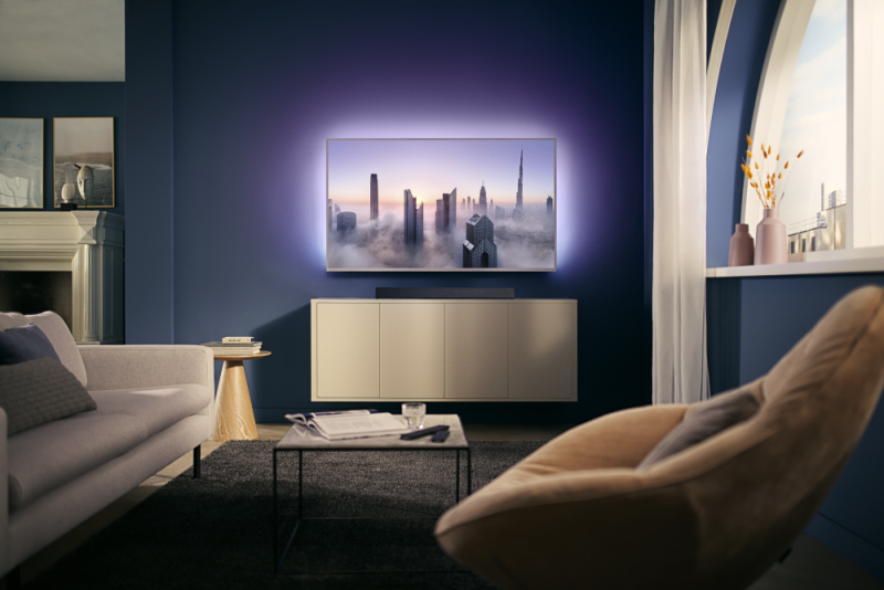 Philips TAB8205/10 soundbar med 2.1 kanaler, aktiv subwoofer, Wi-Fi, Bluetooth