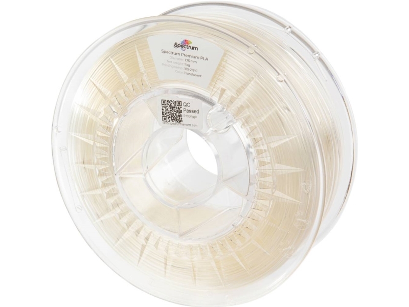 Spectrum 3D filament / PLA Premium / 1,75 mm / transparent / 1 kg (80335)