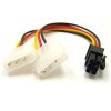 Adapter för 2x4-pin Molex till 6-pin PCI-Express, 25 cm