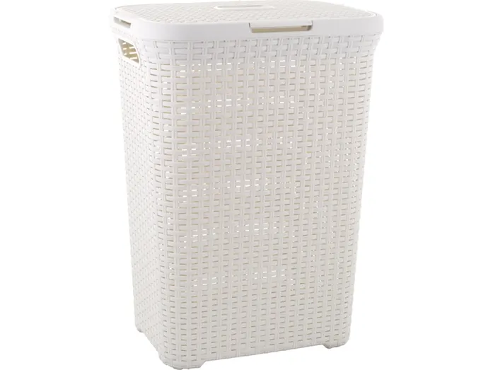 Curver Natural Style tvättkorg 60 L, krämfärgad