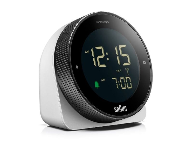 Braun BC24W-DCF, Bord, Radiostyrd klocka, Rektangel, Svart, Vit, LCD, Grön / Vit