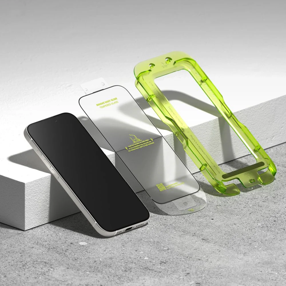 Ringke Easy Slide 2-pack härdat glas för iPhone 17 - svart, bild 3