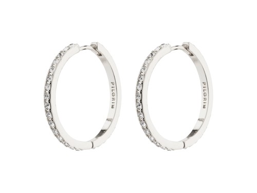 PILGRIM - EBNA Maxi Crystal Hoops - Silver Plated - 26 mm, bild 2