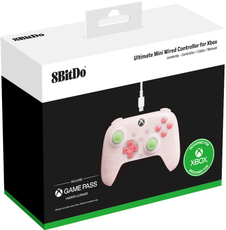 8bitdo Ultimate Mini XBOX Trådad Rosa, bild 3