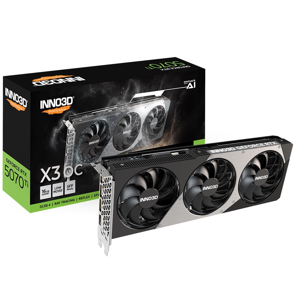 Inno3D GeForce RTX 5070 Ti X3 OC - 16GB GDDR7 RAM - Grafikkort