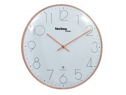 Technoline WT 8235, Vägg, Quarts-klocka, Circel, Rose Gold, Metall, Klassisk