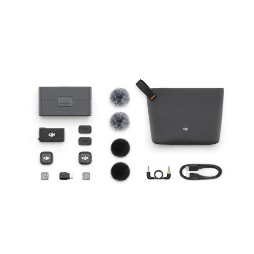 DJI Mic 3 trådlöst mikrofonsystem (2 TX + 1 RX + laddningsskal)