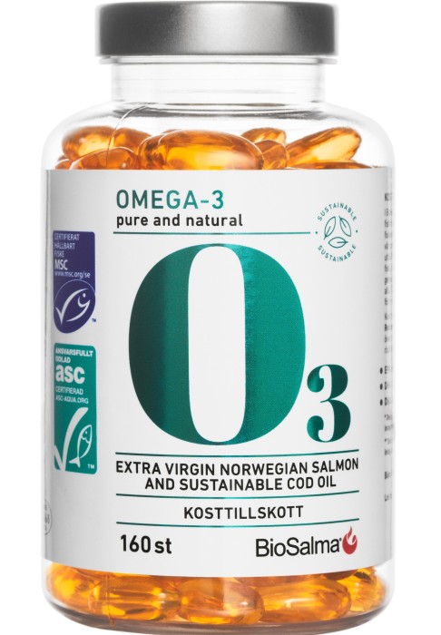 BioSalma Omega-3 MSC+ASC Miljömärkt 800 mg , 160 kaps