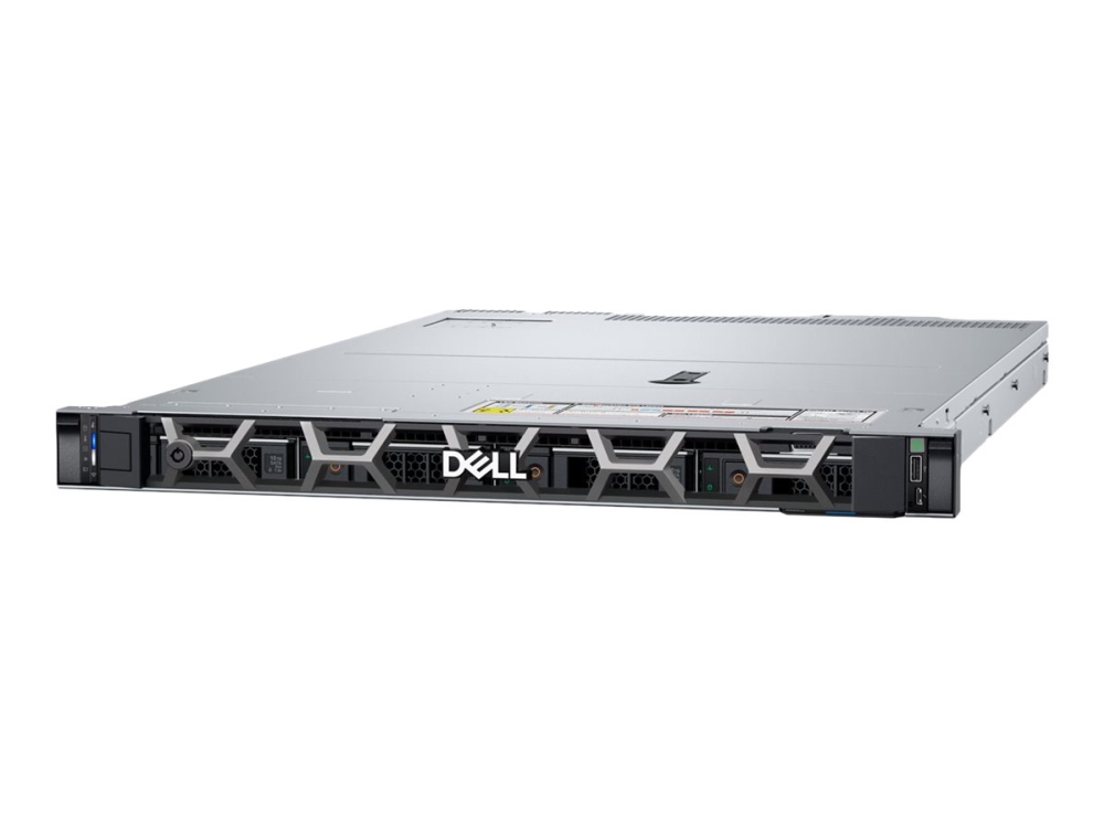 Dell PowerEdge R660xs, Intel Xeon Silver 4510 12-Core, 1x32 GB RAM, 1x480 GB SSD, 8x2.5" Hot-Swap, rackmonterad 1U, 2x1100W, 3 års ProSupport