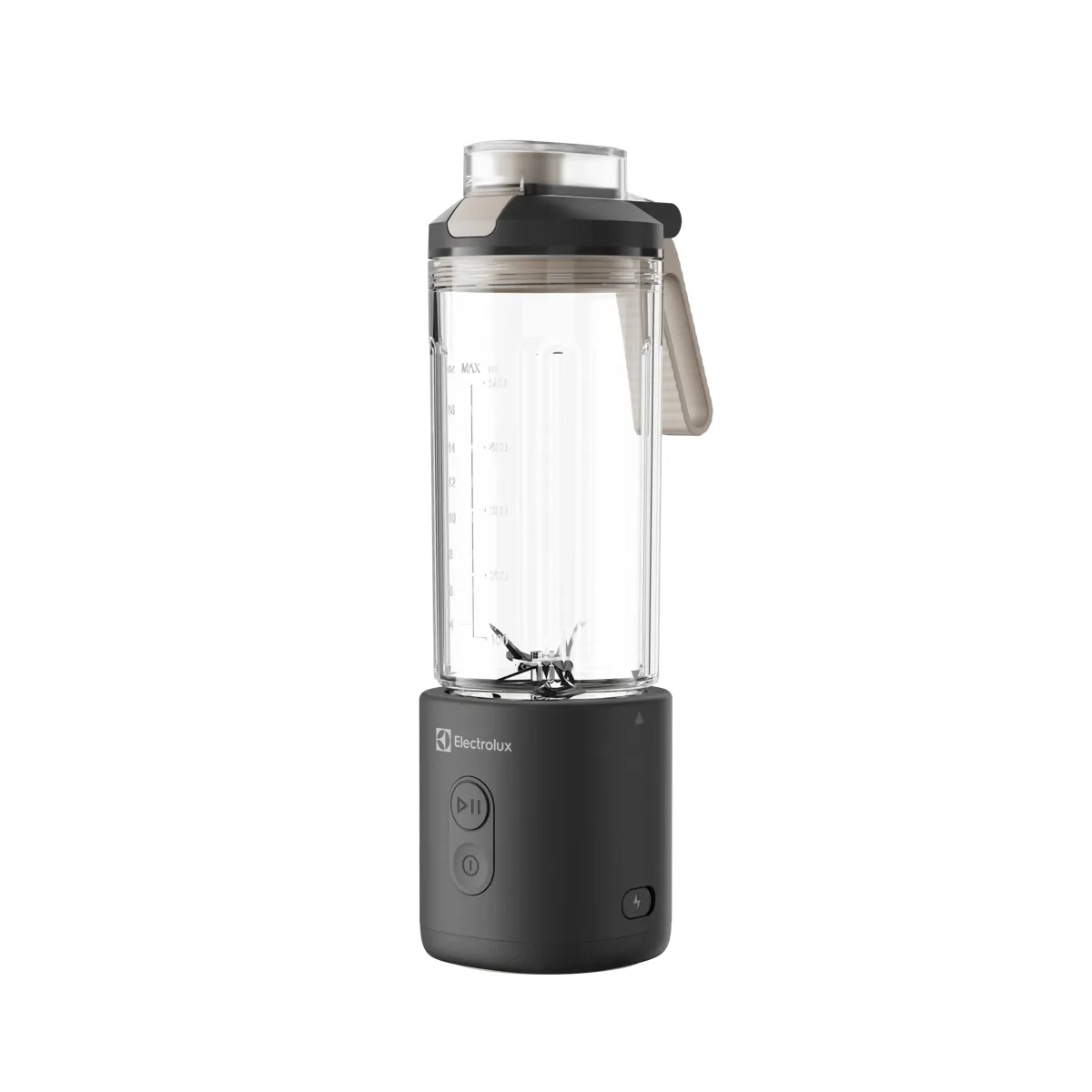 Electrolux E4BP1-2CG, Bärbar mixer, 0,69 l, Pulsfunktion, 120 W, Mörkgrå