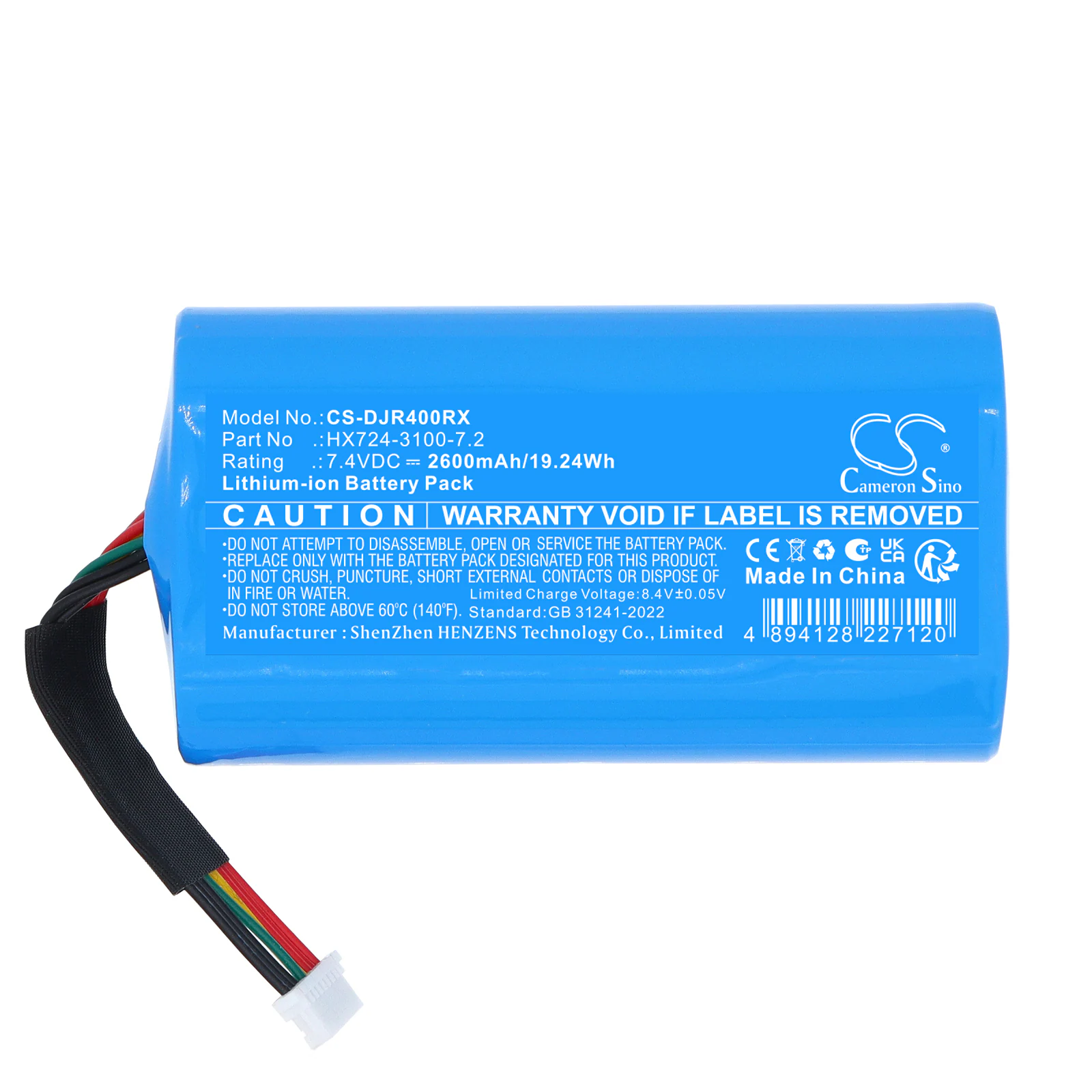 Cameron Sino batteri Bateria Typu Hx724-3100-7.2 för DJI Ronin Rs4 / Rs 4 Mini / 2600mAh (Cs-djr400rx)