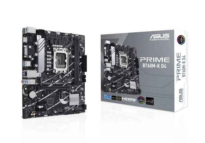 ASUS Prime B760M-K D4 LGA1700 mATX, bild 4