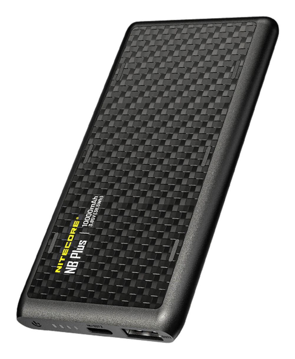 Nitecore NB Plus Powerbank 10000mAh, 3A - Laddningsbar med USB-C + USB-A