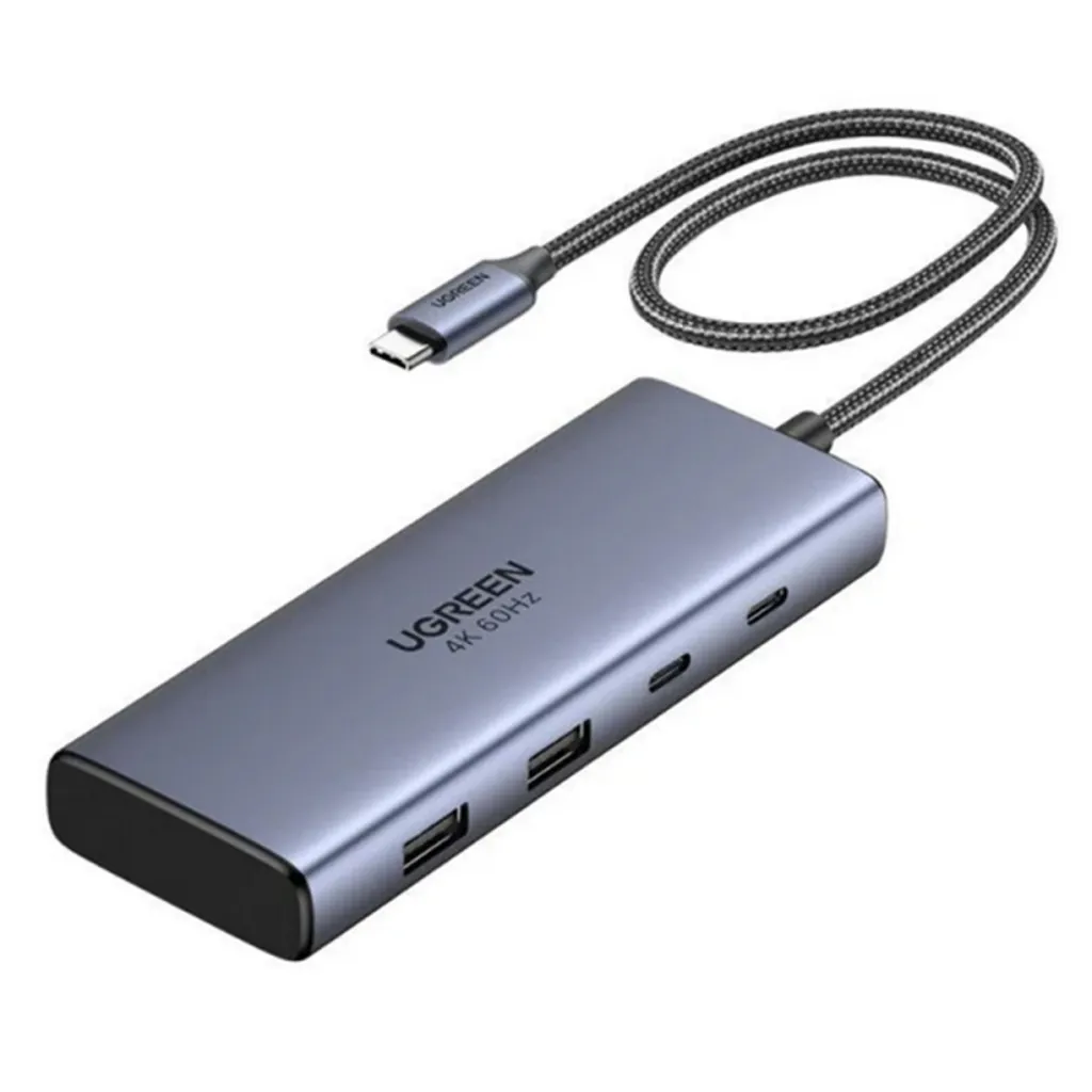 UGREEN USB-C Hub 2x USB-A/3x USB-C/2x HDMI - Grå