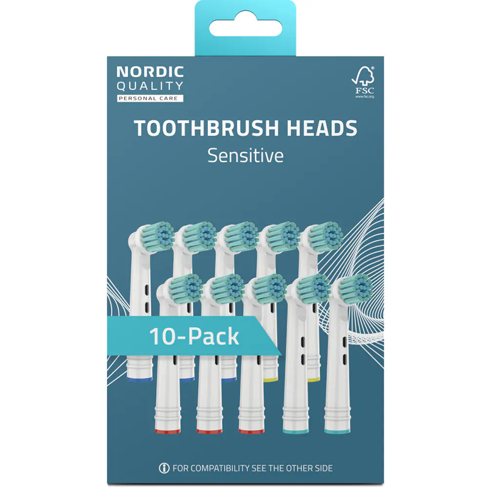 Nordic Quality Tandborsthuvud Sensitive till Oral-B 10-pack, bild 2
