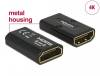 Könbytare HDMI hona till hona, DeLOCK, guldpläterad - Svart