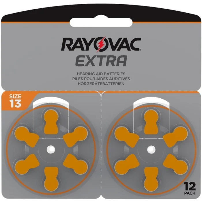 Rayovac Hörapparatsbatterier Orange ZA13 12-pack