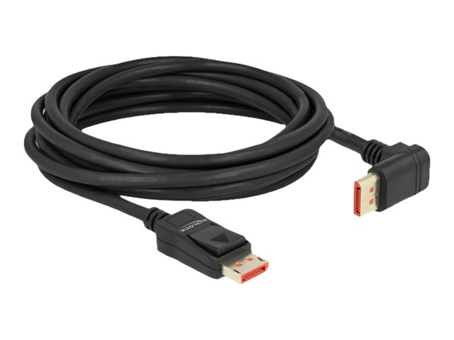Delock DisplayPort Kabel 1.4 (4k/8k) - Uppåtvinklad - Svart - 5m