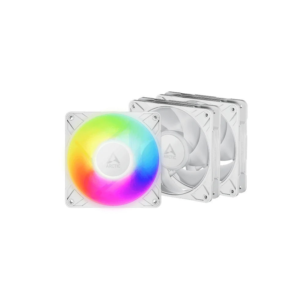 Arctic P12 Pro ARGB fläkt (3-pack, vit)