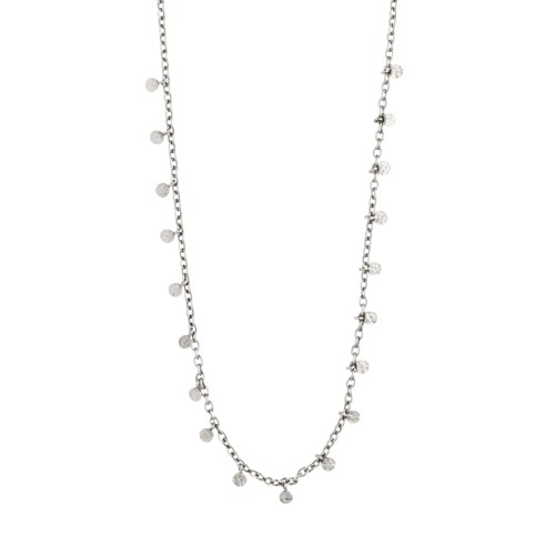 PILGRIM - PANNA Coin Necklace - Silver Plated - 40 cm + 9 cm Extension