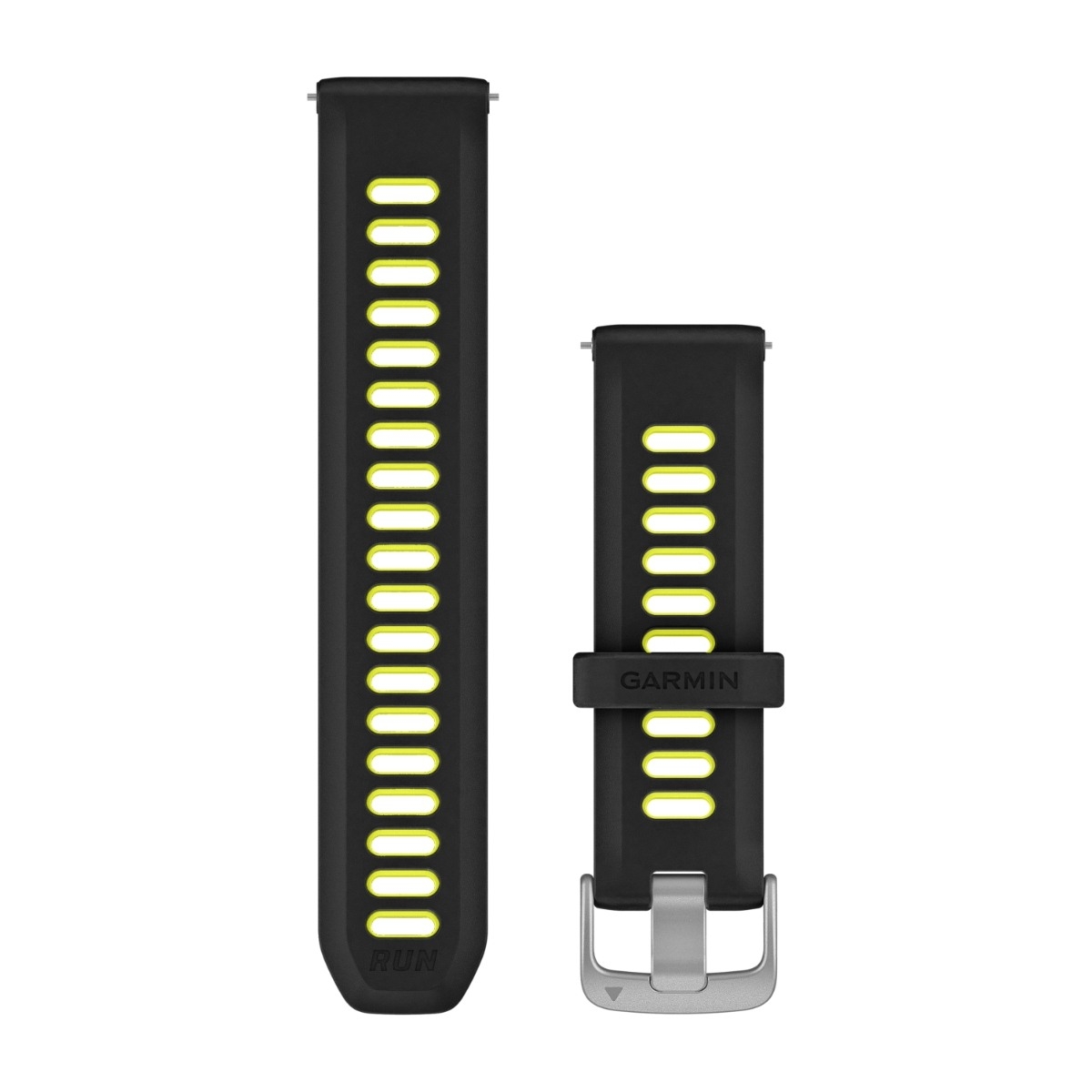 Garmin Quick Release silikonarmband 20 mm, svart/gul