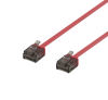 Nätverkskabel oskärmad Cat6a, flat, 1mm tjock, 2 meter - Röd