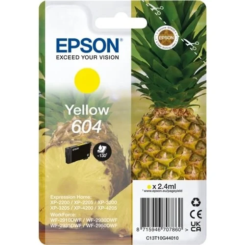 Epson T604, gul bläckpatron