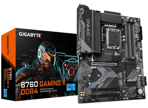 Gigabyte B760 GAMING X DDR4, Intel LGA1700, 3xPCI Express, ATX, 4xDDR4, 3xM.2 + SATA3 RAID, HDMI/DP, USB-C, 2.5Gbe LAN, RGB Fusion, bild 3