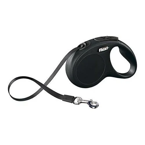 Flexi - New Classic - L - 5m Leash Tape - Black - Max 50Kg