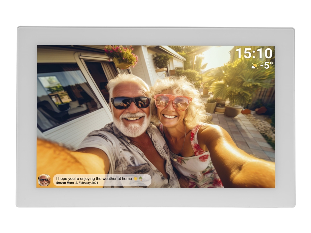10.1" Denver Frameo PFF-1037W, IPS 1280x800 touch, kortläsare MicroSD, WiFi - Vit