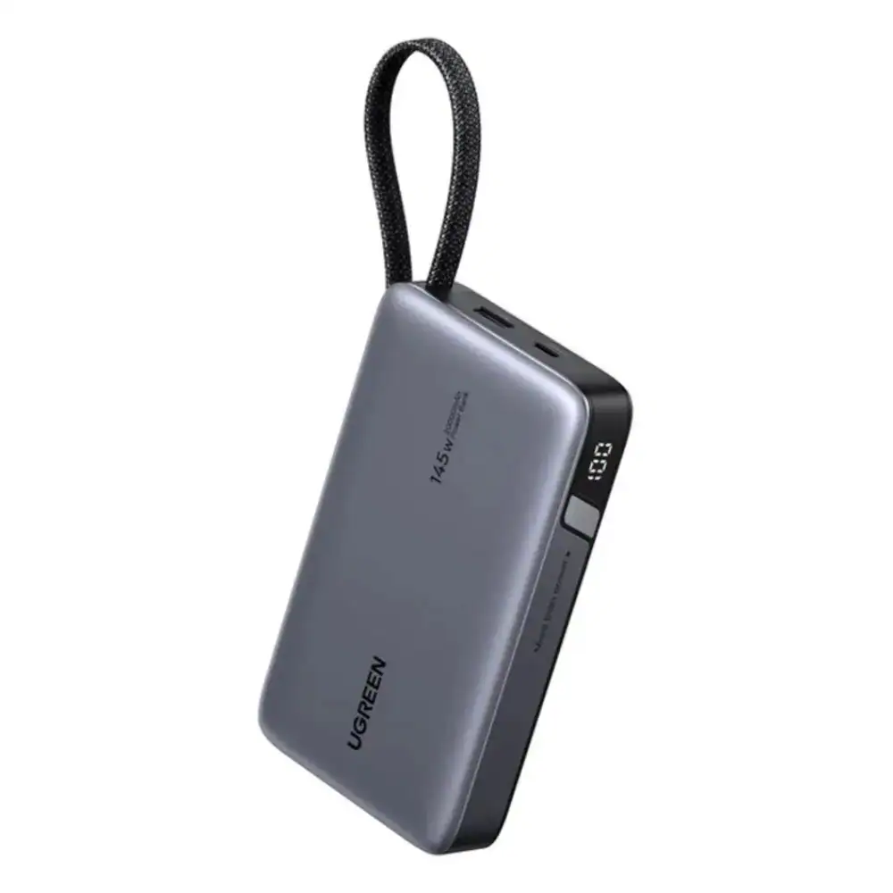 Ugreen PB536 powerbank 20000mAh 45W QC + PD med USB-C kabel – grå