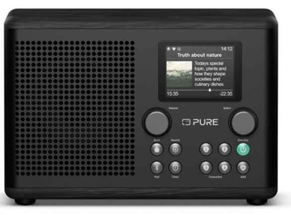 PURE Classic H4i internetradio DAB+ FM Bluetooth, kaffesvart/ask