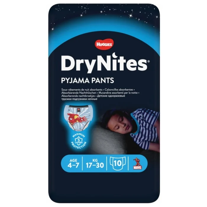 DryNites Nattblöja Boy 4-7 år, 10 st