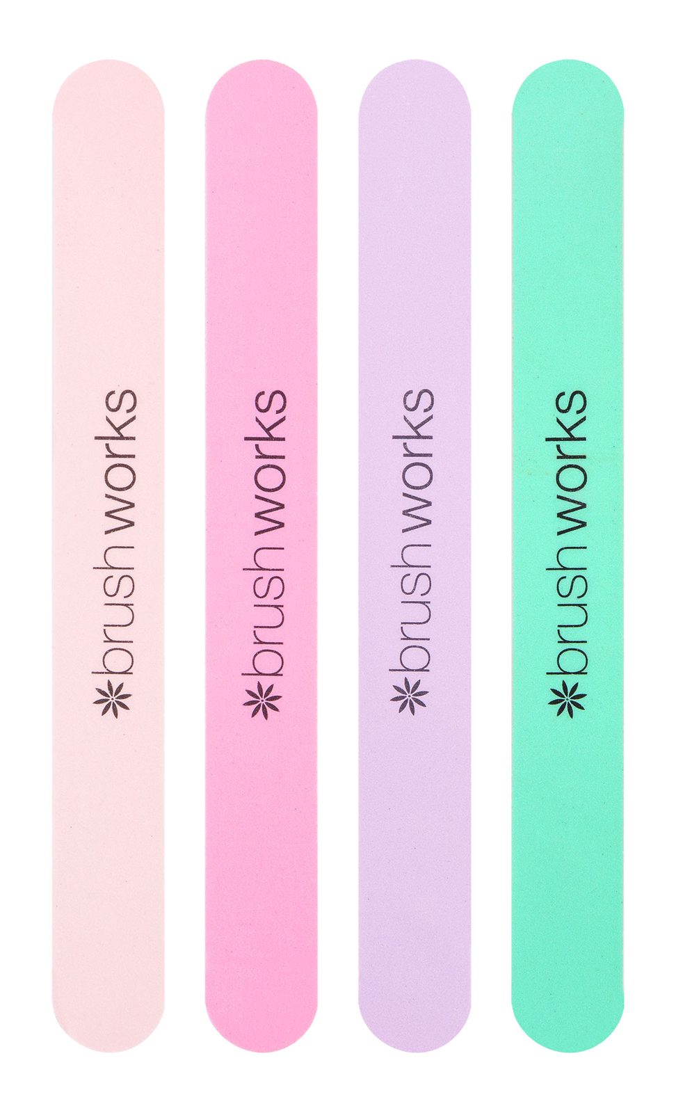 Brushworks Pastel Coloured Nail Files 4-Pack