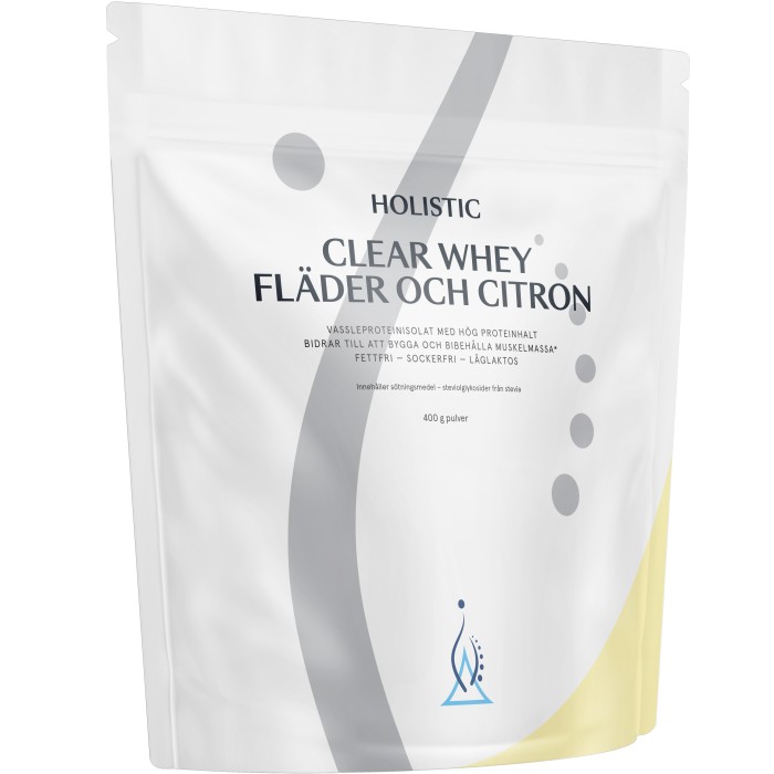 Holistic Clear Whey Protein, Fläder och Citron, 400 g
